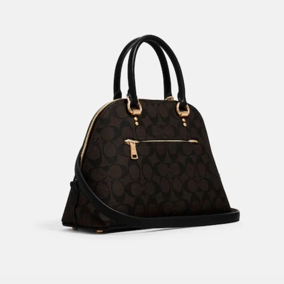 NWT COACH Katy Satchel In Signature Canvas - Picture 2 of 5